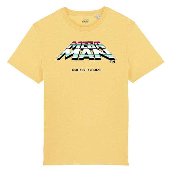 t-shirt-mega-man-memories-unisex-cotone-biologico-giallo