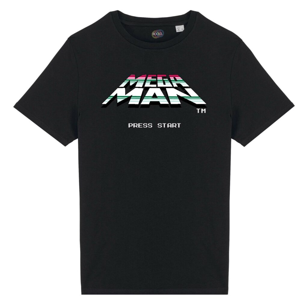 t-shirt-mega-man-memories-unisex-cotone-biologico-nero