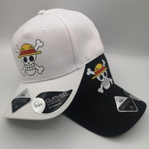 Cappello-One-Luffy-Jolly-Roger-Piece-Bianco-Nero