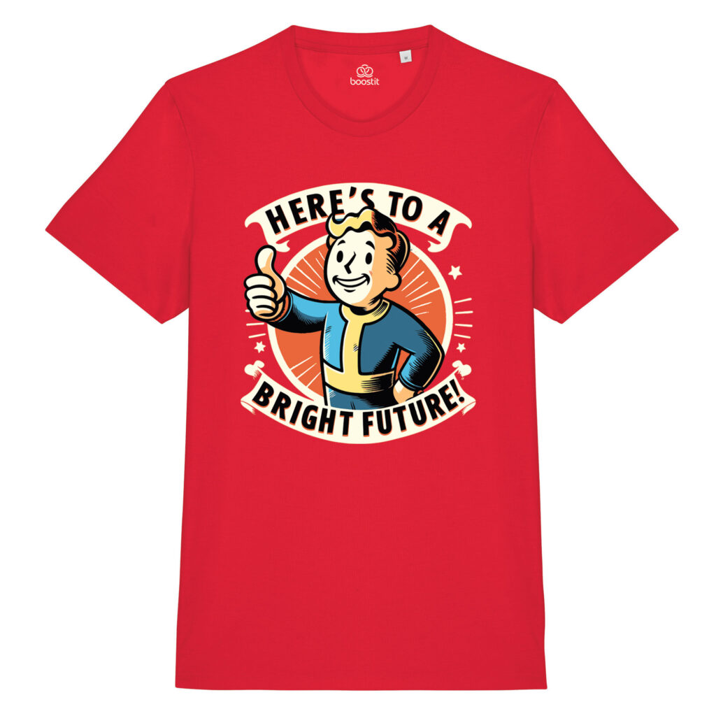 T-shirt-Bright-Future-Vault-rosso-fronte