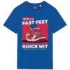 T-shirt Unisex Organic Fast Feet Blu
