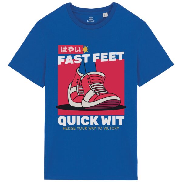 T-shirt Unisex Organic Fast Feet Blu